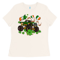 Bone monster truck with shamrocks Ladies Tee - AdoDesignShop