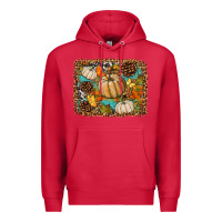 Cardinal fall pumpkin background Premium Hoodie - BundleAndBundleShop