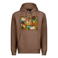 Chestnut fall pumpkin background Premium Hoodie - BundleAndBundleShop