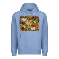 Colony Blue fall pumpkin background Premium Hoodie - BundleAndBundleShop