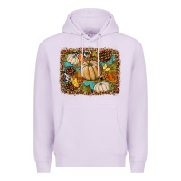 Lilac fall pumpkin background Premium Hoodie - BundleAndBundleShop