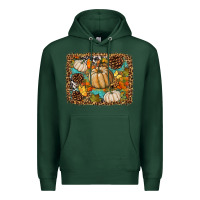 Sports Green fall pumpkin background Premium Hoodie - BundleAndBundleShop