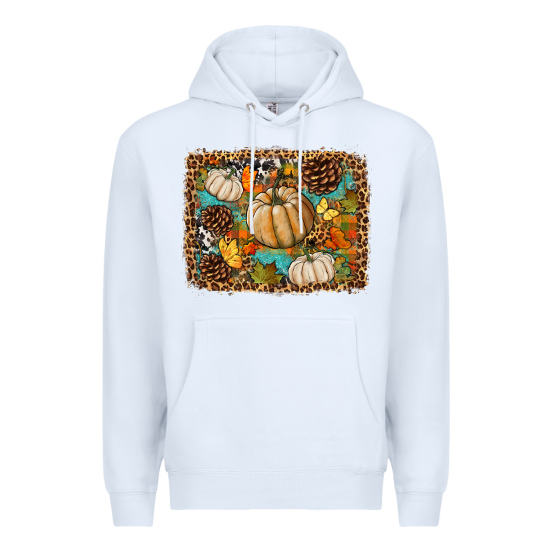 Fall Pumpkin Background Premium Hoodie by BundleAndBundleShop | Teevron