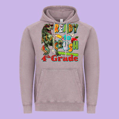 Ready To Crush Fourth Grade Vintage Hoodie Designed By Texasbilliewilder