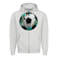 Dove Grey western sport soccer camouflage turquoise pattern Zipper Hoodie - Artiststas