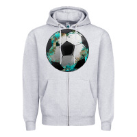 Heather Grey western sport soccer camouflage turquoise pattern Zipper Hoodie - Artiststas