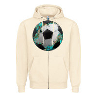Sandshell western sport soccer camouflage turquoise pattern Zipper Hoodie - Artiststas