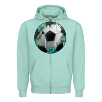 Seafoam western sport soccer camouflage turquoise pattern Zipper Hoodie - Artiststas