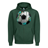 Sports Green western sport soccer camouflage turquoise pattern Zipper Hoodie - Artiststas