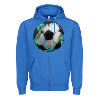 True Royal western sport soccer camouflage turquoise pattern Zipper Hoodie - Artiststas