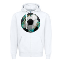 White western sport soccer camouflage turquoise pattern Zipper Hoodie - Artiststas