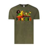 Vintage Olive Black princess juneteenth Vintage Tee - Zillion Design Studio