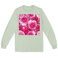 Matcha valentines day all dress up roses seamless pattern Long Sleeve Tee - BundleAndBundleShop
