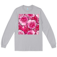 Moon Dust valentines day all dress up roses seamless pattern Long Sleeve Tee - BundleAndBundleShop
