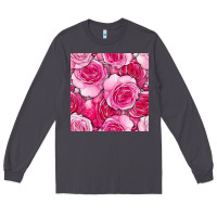 Smoke valentines day all dress up roses seamless pattern Long Sleeve Tee - BundleAndBundleShop