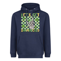 Navy let's get shamrocked Heavyweight Hoodie - MaliasSmallBusiness