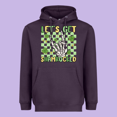 Let's Get Shamrocked Heavyweight Hoodie Designed By Maliassmallbusiness