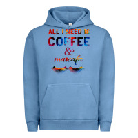 Pigment Pebble Blue All I Need Is Coffee And Mascara Urban Hoodie - Bettercallsaul