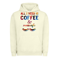 Pigment Pistachio All I Need Is Coffee And Mascara Urban Hoodie - Bettercallsaul