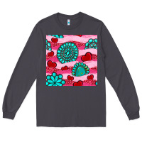 Smoke valentines day turquoise gemstone  and hearts Long Sleeve Tee - BundleAndBundleShop