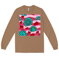 Toasted Coconut valentines day turquoise gemstone  and hearts Long Sleeve Tee - BundleAndBundleShop