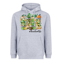 Heather Grey retro patricks day teacher life Heavyweight Hoodie - MaliasSmallBusiness