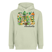 Matcha retro patricks day teacher life Heavyweight Hoodie - MaliasSmallBusiness