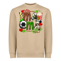 Mushroom mama soccer with popcorn Heavyweight Sweatshirt - texasbilliewilder