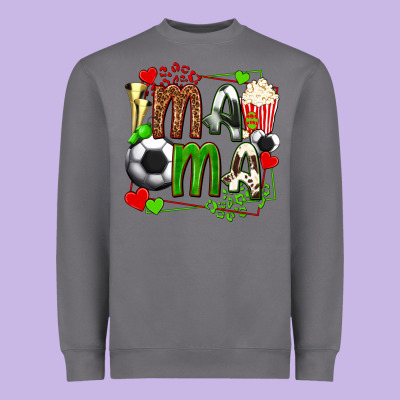 Mama Soccer With Popcorn Heavyweight Sweatshirt Designed By Texasbilliewilder