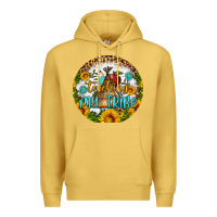 Antique Gold teaching my tribe round earring Premium Hoodie - BundleAndBundleShop