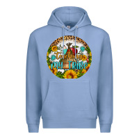 Colony Blue teaching my tribe round earring Premium Hoodie - BundleAndBundleShop