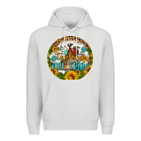 Dove Grey teaching my tribe round earring Premium Hoodie - BundleAndBundleShop
