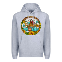 Heather Grey teaching my tribe round earring Premium Hoodie - BundleAndBundleShop