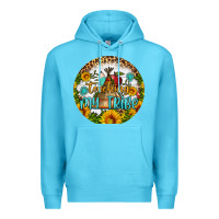 Ocean Blue teaching my tribe round earring Premium Hoodie - BundleAndBundleShop