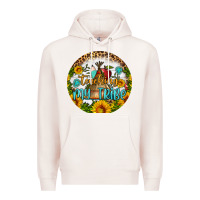 Pale Pink teaching my tribe round earring Premium Hoodie - BundleAndBundleShop