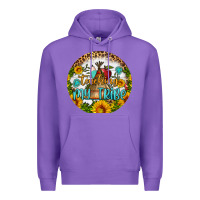 Purple teaching my tribe round earring Premium Hoodie - BundleAndBundleShop