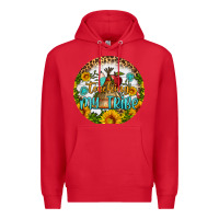 Red teaching my tribe round earring Premium Hoodie - BundleAndBundleShop