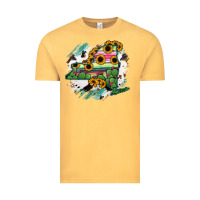 Vintage Mustard New York State Map Vintage Tee - RanaPortraitStore