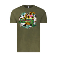 Vintage Olive New York State Map Vintage Tee - RanaPortraitStore