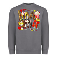 Storm mama softball baseball with popcorn Heavyweight Sweatshirt - texasbilliewilder