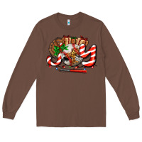 Chestnut joy with baseball and christmas gift and candies Long Sleeve Tee - AdoDesignShop