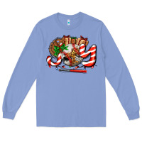 Colony Blue joy with baseball and christmas gift and candies Long Sleeve Tee - AdoDesignShop