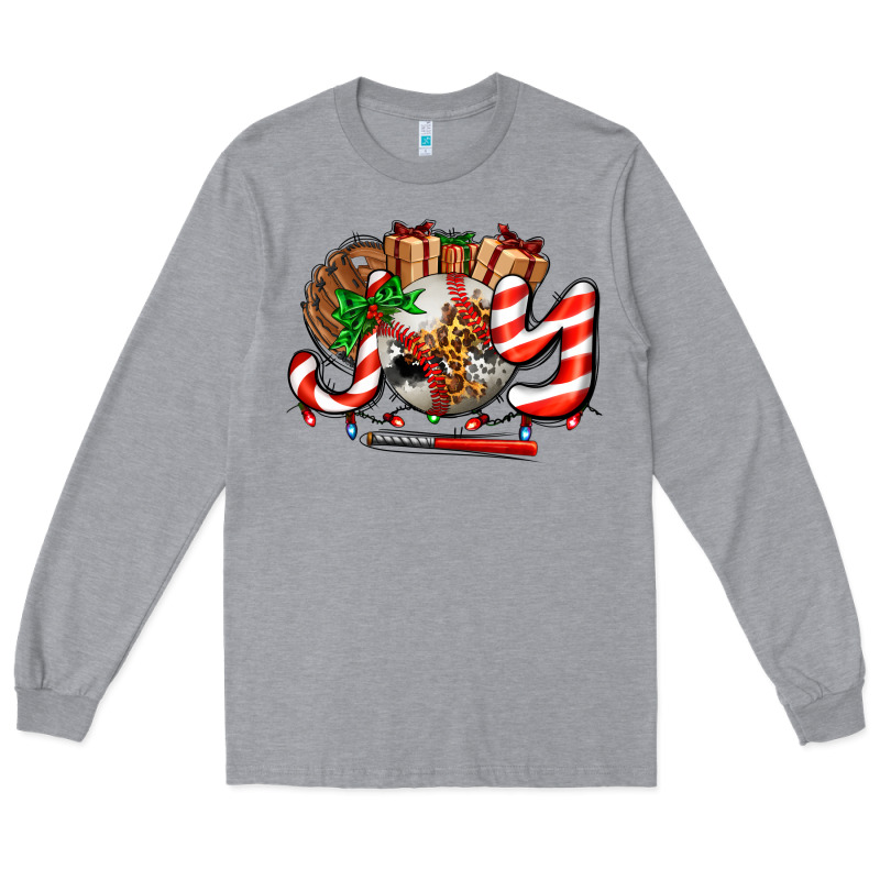 Joy With Baseball And Christmas Gift And Candies Long Sleeve Tee by AdoDesignShop | Teevron