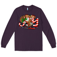 Plum joy with baseball and christmas gift and candies Long Sleeve Tee - AdoDesignShop