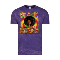 Cloud Purple Black queen juneteenth Vintage Tee - Zillion Design Studio