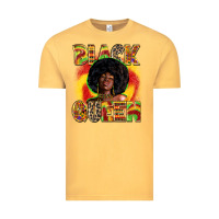 Vintage Mustard Black queen juneteenth Vintage Tee - Zillion Design Studio