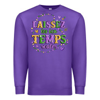Purple laissez les bon temps rouler Premium Sweatshirt - MaliasSmallBusiness
