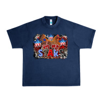 Navy Oh my stars chicken 4th of july Urban Heavy Tee - CowGirlArtShop