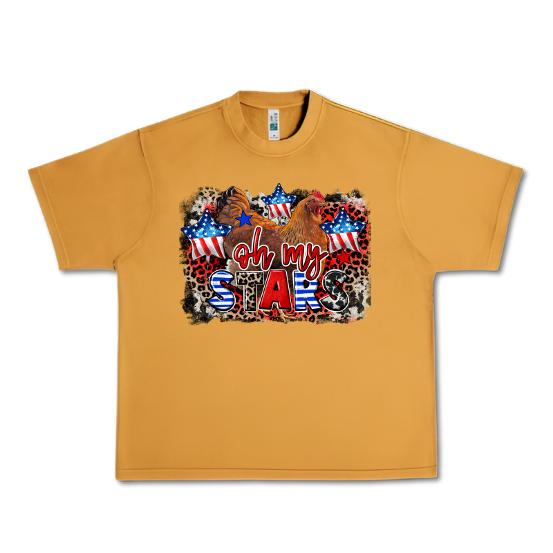 Oh My Stars Chicken 4th Of July Urban Heavy Tee by CowGirlArtShop | Teevron
