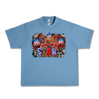 Pebble Blue Oh my stars chicken 4th of july Urban Heavy Tee - CowGirlArtShop